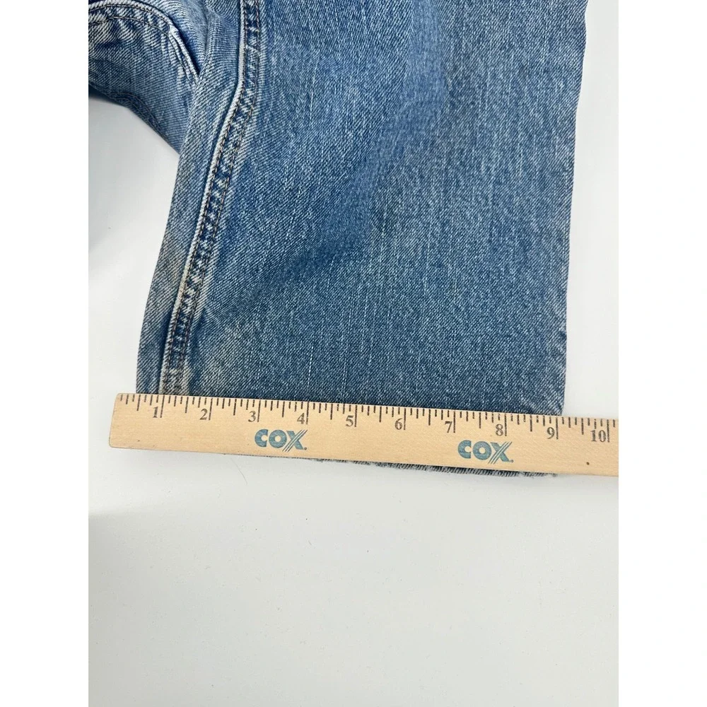 Carhartt FR Jeans Mens 36x30 Blue Solid Straight Fit Vintage Workwear Denim
